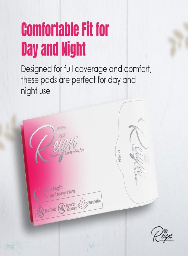 Reign Over Night Super Heavy Flow with Wings Sanitary Napkin for Women, Super Absorbent Pads (7 Count, 1 Pack) - Image 3